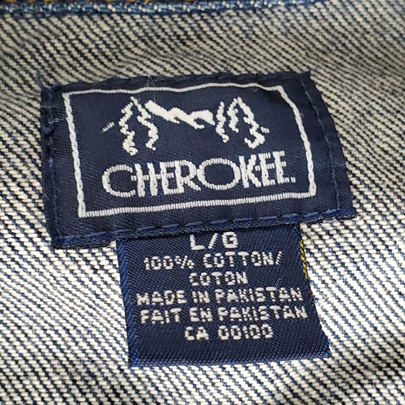 Cherokee Demim Jean Jacket Girls/Boys Size Lg - Picture 3 of 5